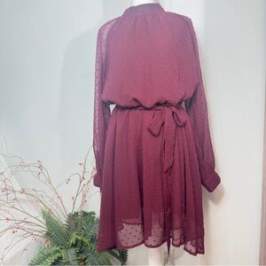 BBX Lephsnt Dress with sheer overlay